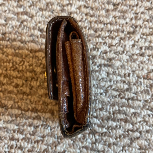 Vintage authentic brown leather and canvas bamboo Gucci wallet - Picture 9 of 11